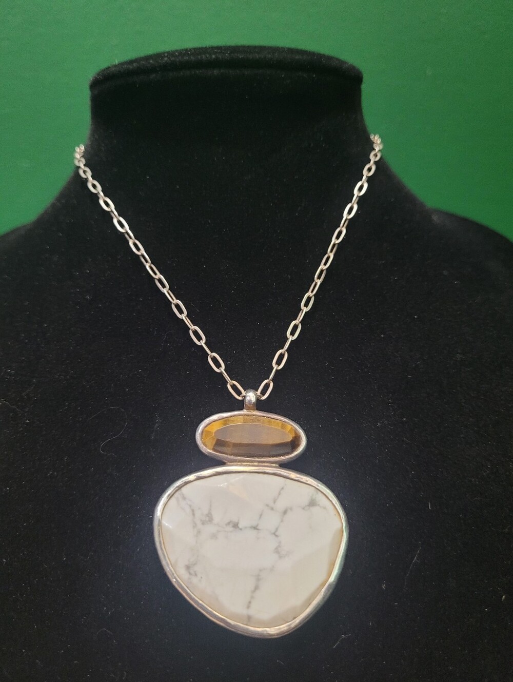 Retired Silpada Sterling Silver Day & Night Pendant Necklace
